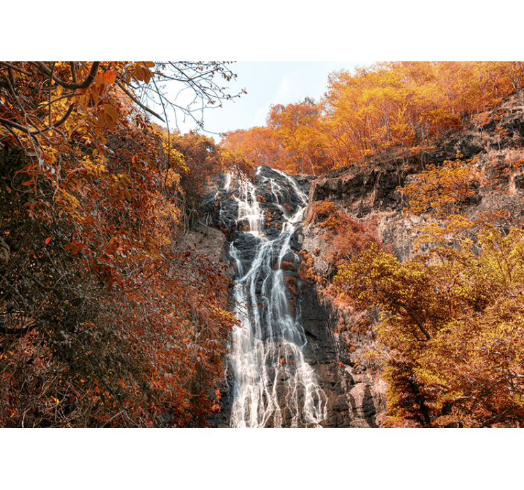 Waterfall wall mural majestic flowing water - TenStickers