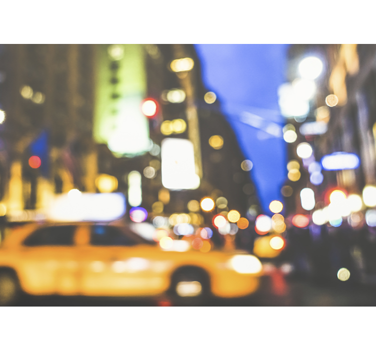 Busy Urban Night wall mural city - TenStickers