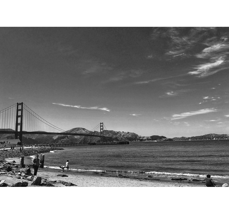 Wall mural city golden gate bridge view - TenStickers