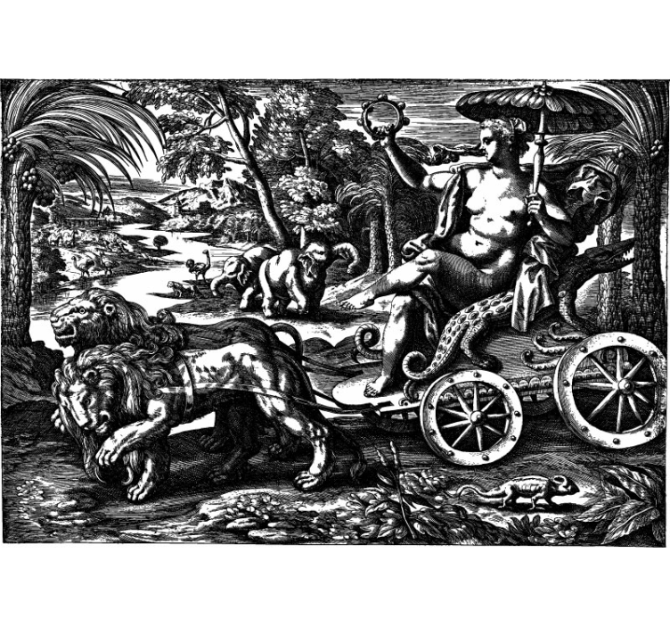 Wall mural classic art majestic lion chariot - TenStickers