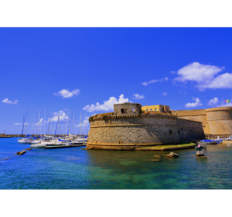Wall mural city historic fortress coastline - TenStickers