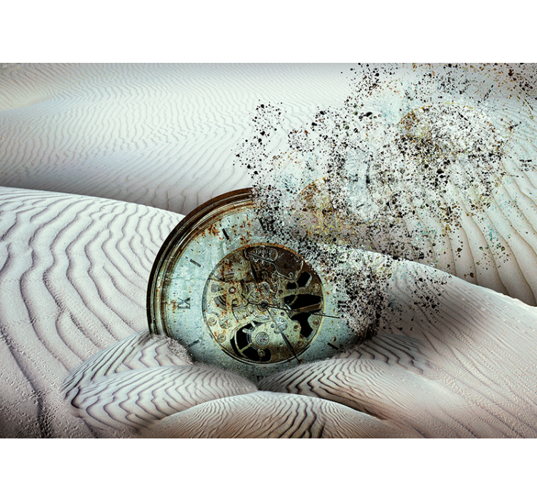 Abstract mural wallpaper time dunes fragmentation - TenStickers