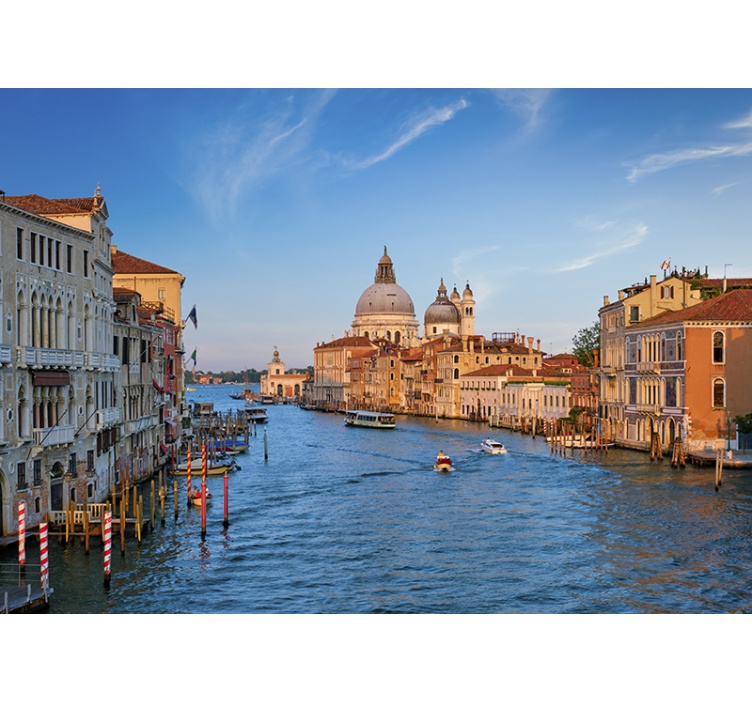 Wall mural city venetian canal reflection - TenStickers