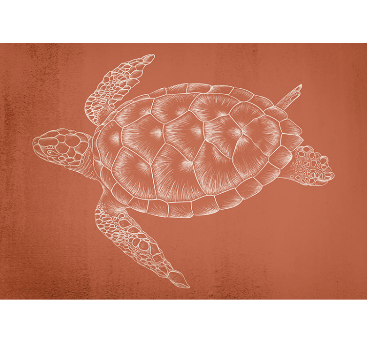 Wall mural animals sea turtle artwork - TenStickers