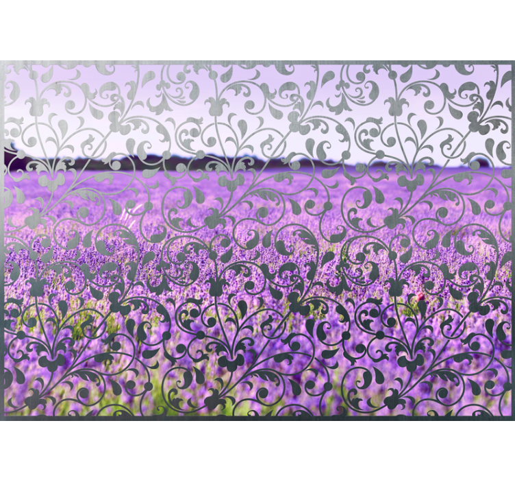 Flowers wall mural lavender floral design - TenStickers