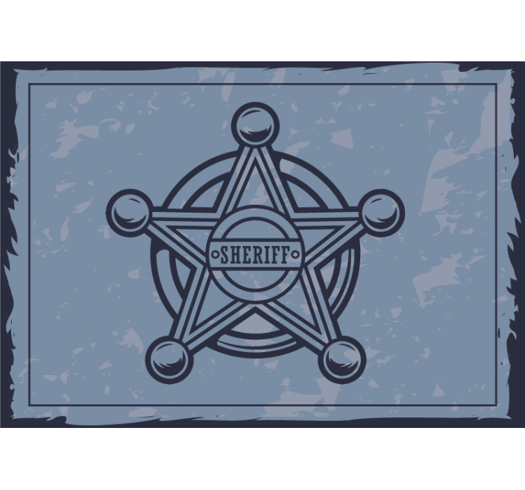 Wall mural people sheriff badge toy set - TenStickers