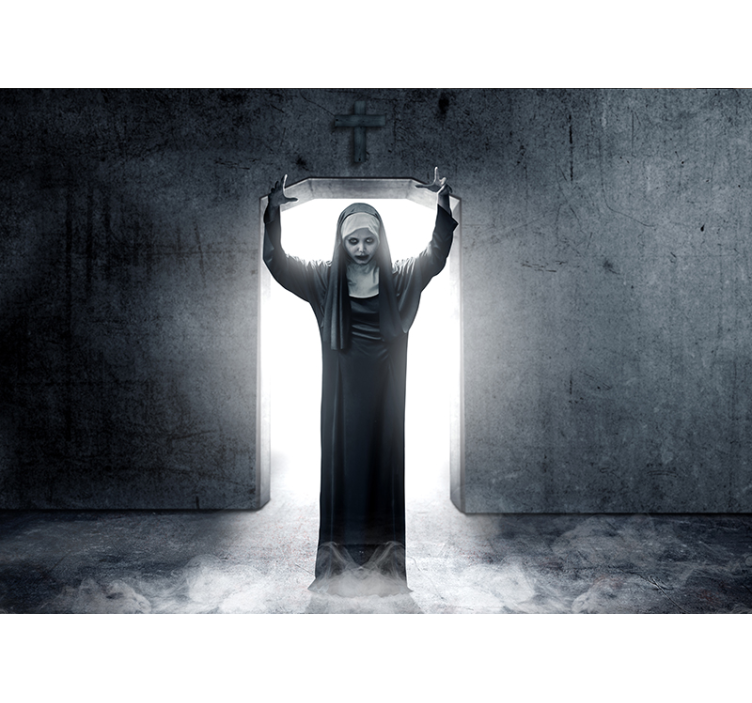 Eerie Nun Figure wall mural christmas - TenStickers