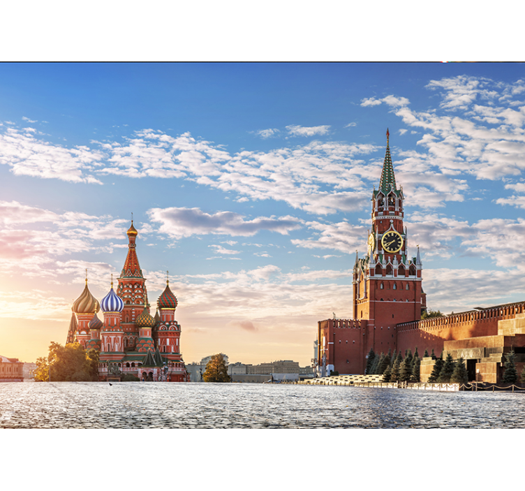 St. Basil's Cathedral wall mural city - TenStickers