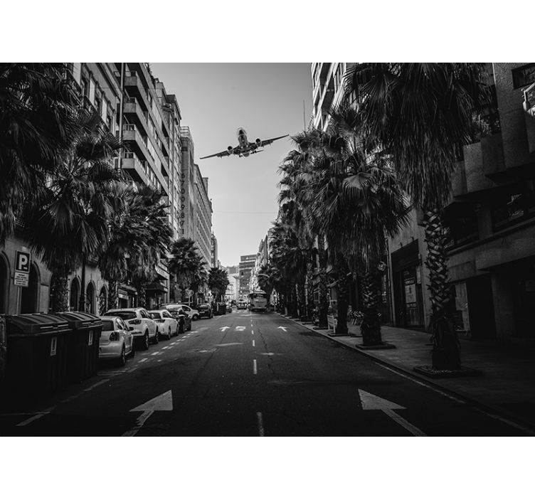 Wall mural city urban scene aerial perspective - TenStickers