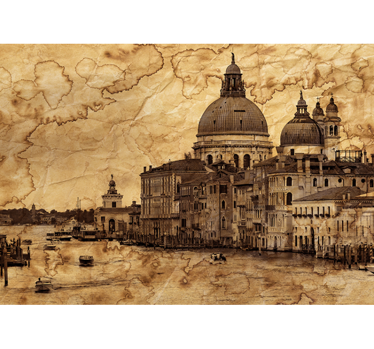 Venetian Waterfront View wall mural city - TenStickers