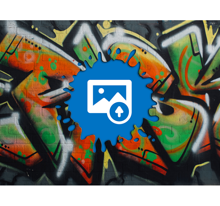 Graffiti background with photo wall mural - TenStickers
