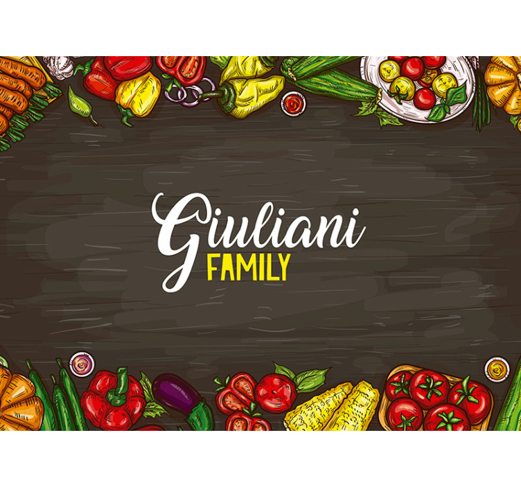 Personalized wall mural fresh produce arrangement - TenStickers