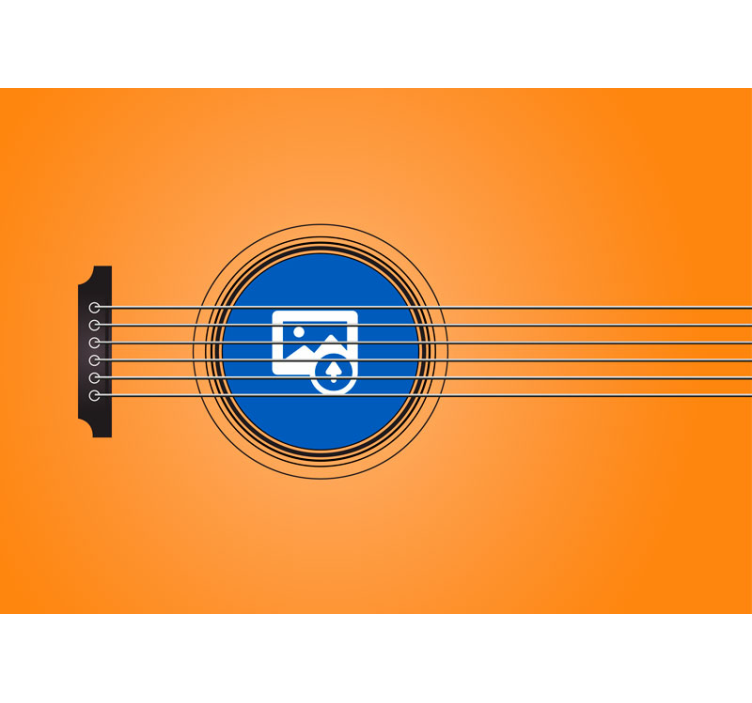 Guitar Silhouette Celebration wall mural music - TenStickers