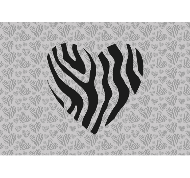 Wall mural animals zebra stripe design - TenStickers