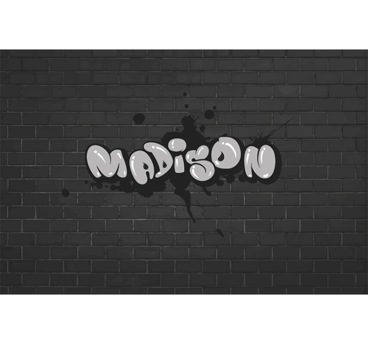 Urban art wall mural stylish name design - TenStickers