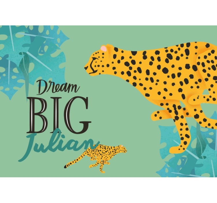 Leopard Dreams wall mural animals - TenStickers