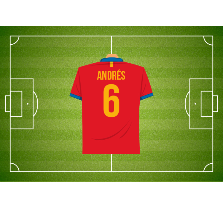 Personalized wall mural personalized soccer jersey - TenStickers
