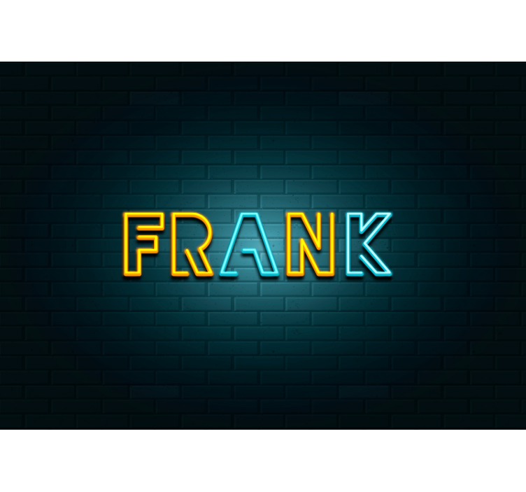 Neon Name Display personalized wall mural - TenStickers