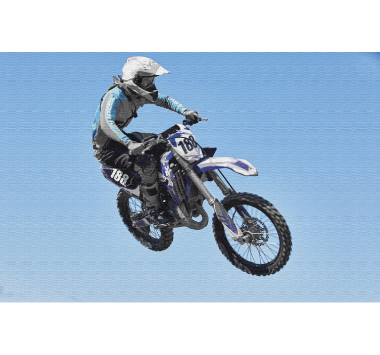 Extreme jumping motocross wallmural motorbike - TenStickers