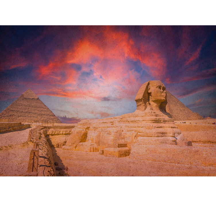 Pyramids and Sphinxes wall mural city - TenStickers
