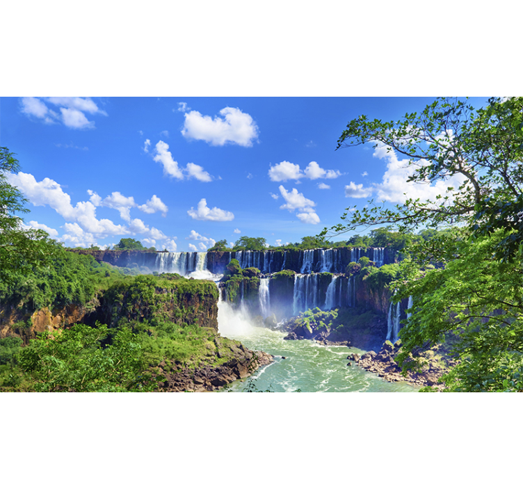 Majestic scene waterfall wall mural - TenStickers
