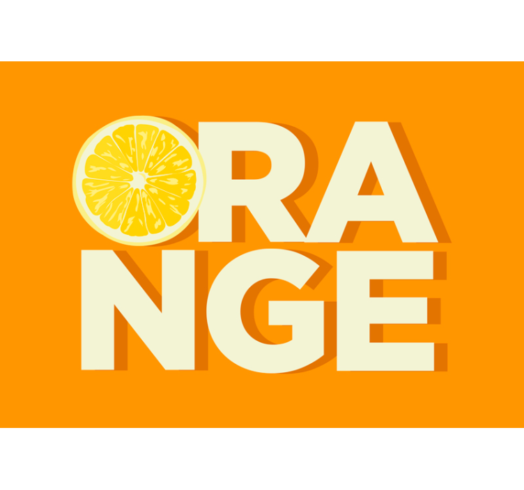 Wall mural text fresh citrus flavor - TenStickers