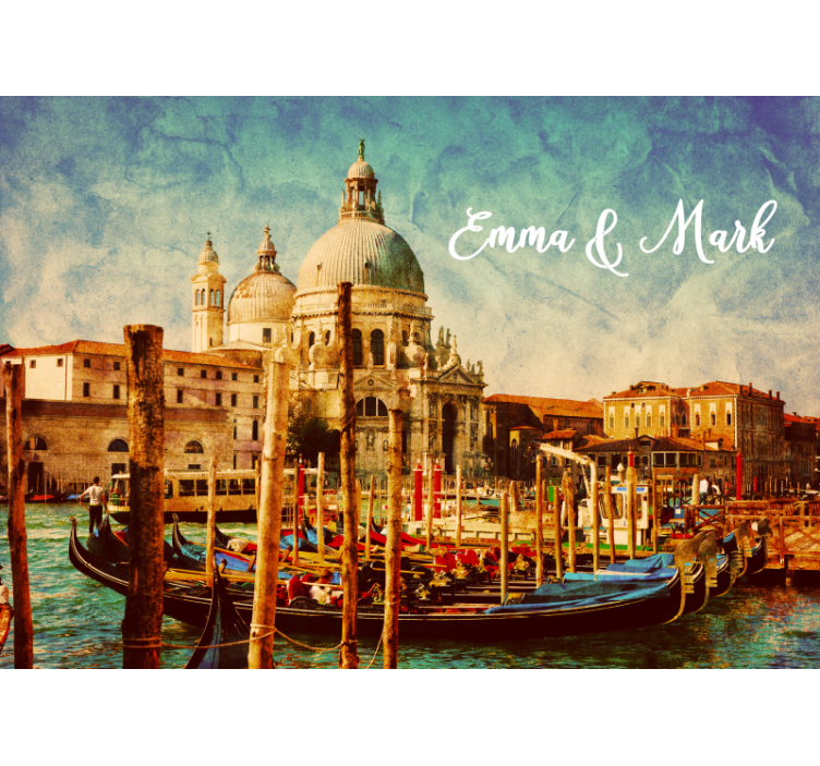 Venetian Canal View wall mural city - TenStickers