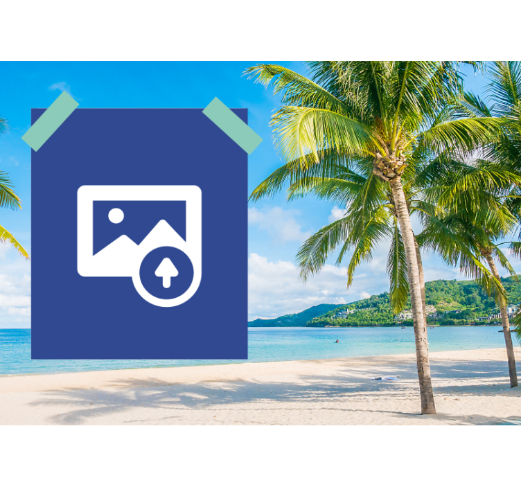 Love wall mural couple beach memory - TenStickers