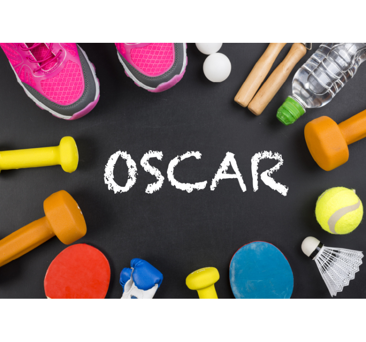 Fitness Essentials Display wall mural text - TenStickers