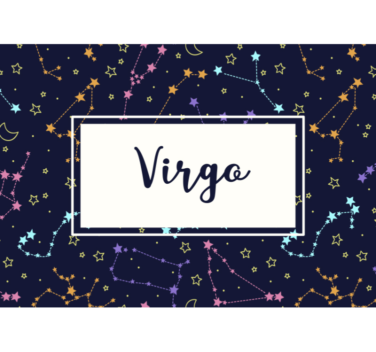 Wall mural text virgo celestial pattern - TenStickers