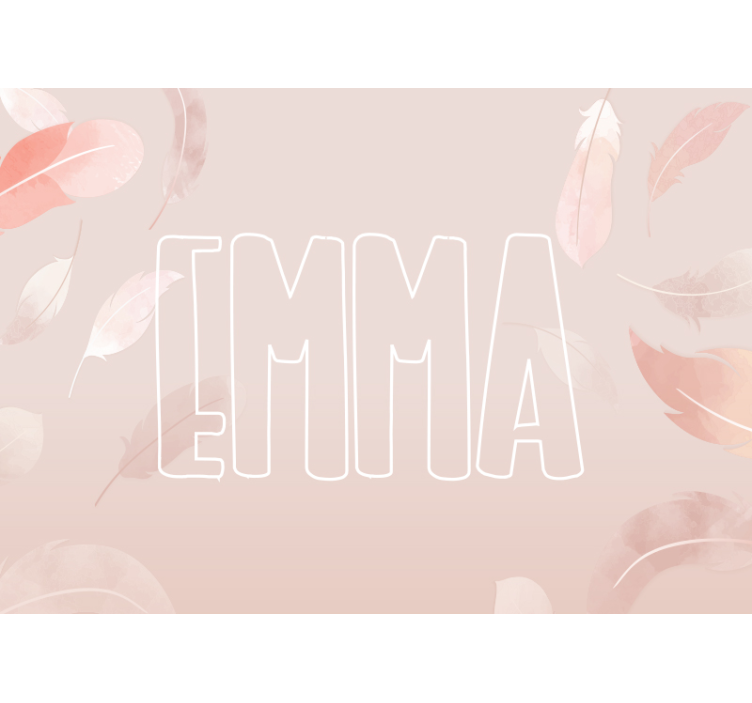 Wall mural nursery personalized name design - TenStickers