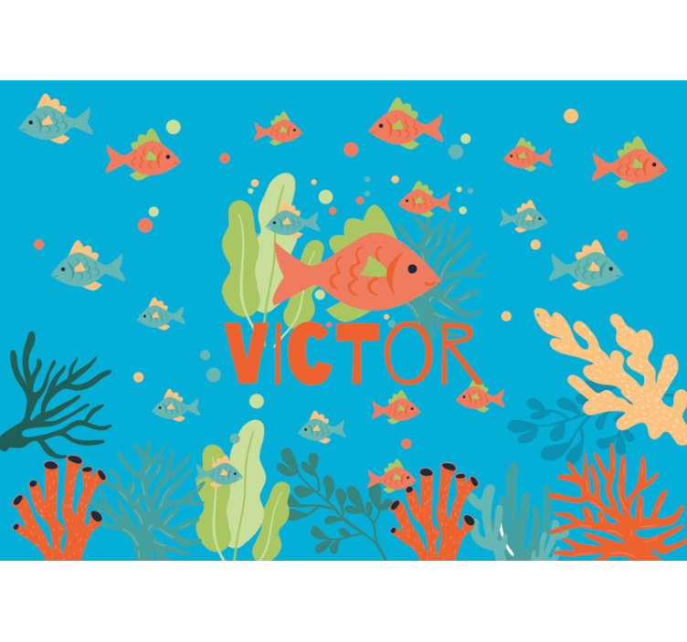 Fishy Ocean Adventure wall mural nursery - TenStickers