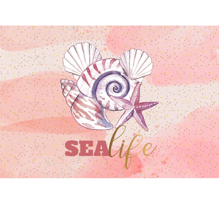 Sea wall mural sea shell starfish - TenStickers