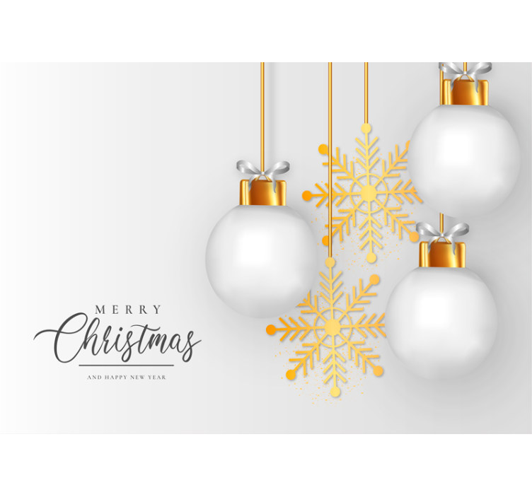 Wall mural christmas ornament elegance - TenStickers