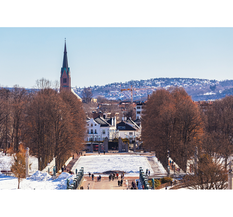 Picturesque Urban Avenue wall mural city - TenStickers