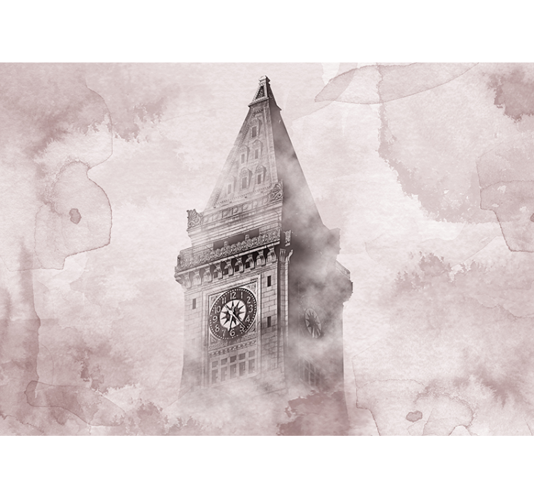 Historic Clock Tower wall mural city - TenStickers