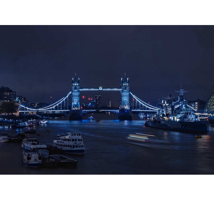 Tower Bridge Night View london wall mural - TenStickers