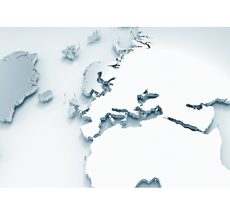 Wall mural world map extensive global map - TenStickers