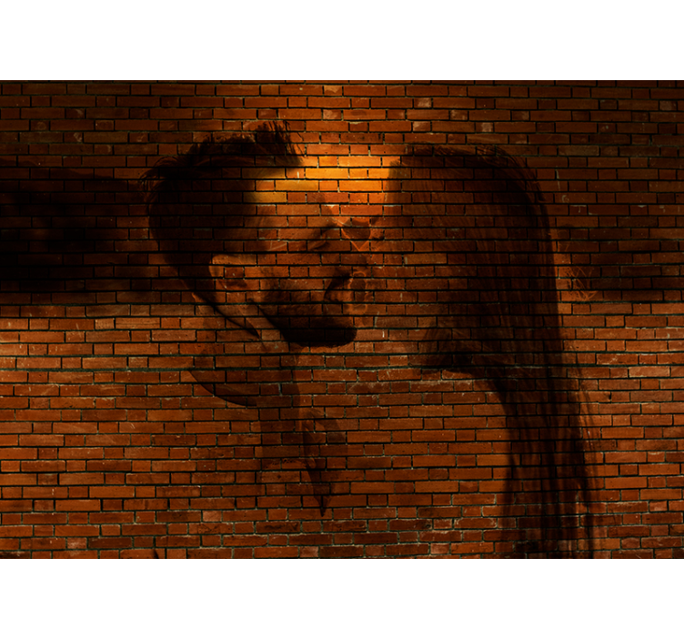 Love wall mural couple embrace - TenStickers