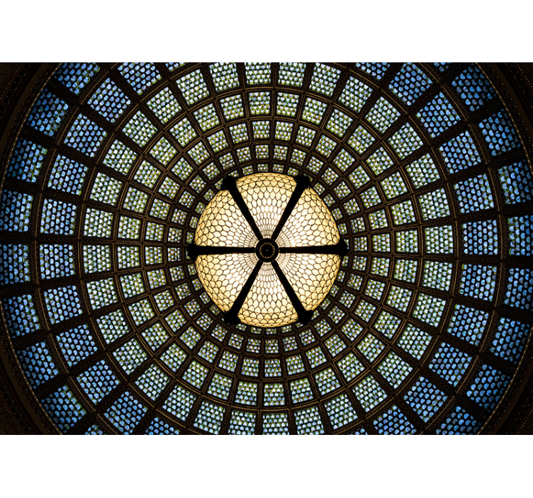 Stained Glass Ceiling 3d mural wallpaper - TenStickers