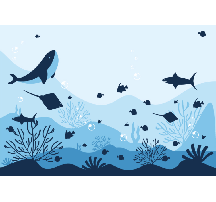 Wall mural animals deep sea life - TenStickers