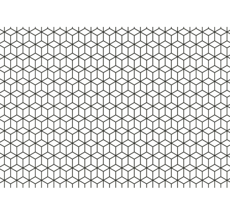 Geometric Cube Arrangement wall mural pattern - TenStickers