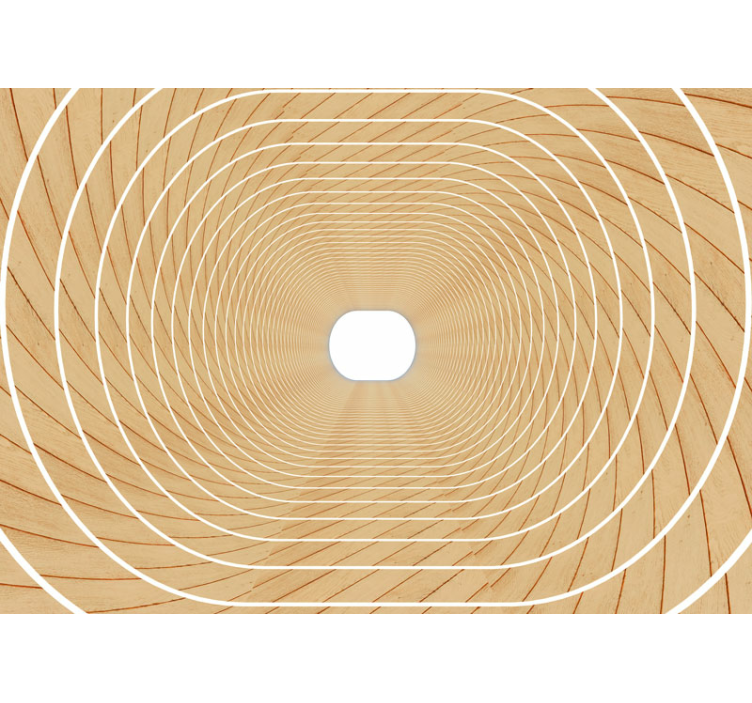 Wall mural pattern spiral wood design - TenStickers