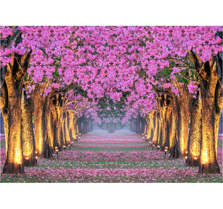 Flowery corridor  3D Wall Mural - TenStickers