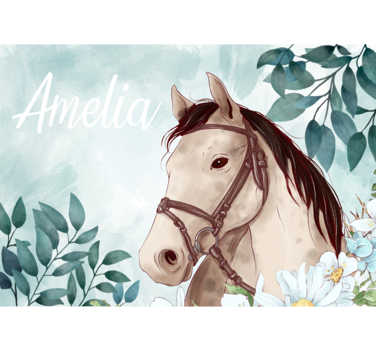 Wall mural animals horse with name - TenStickers