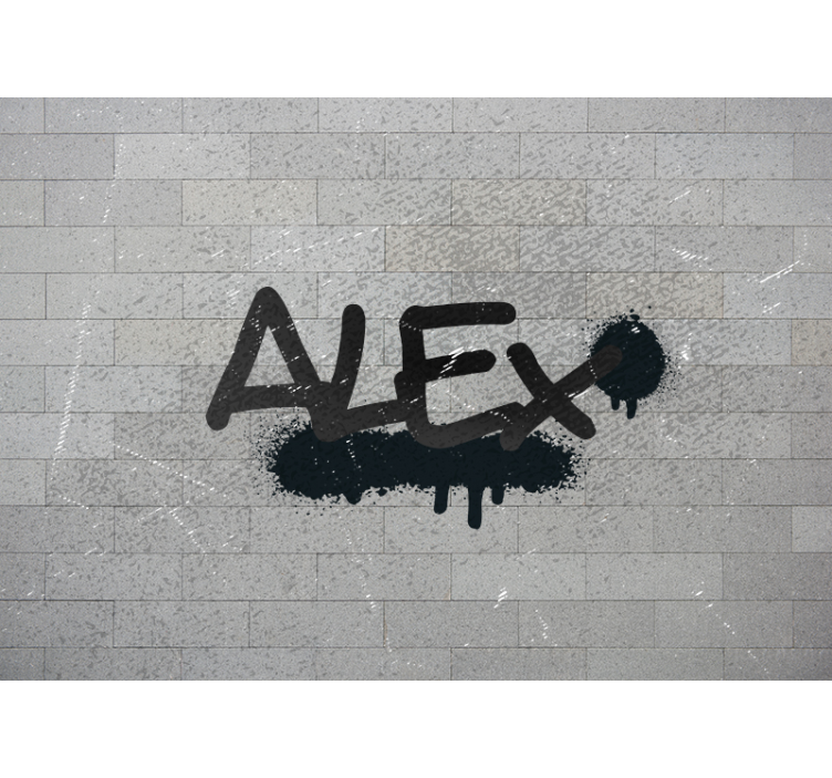 Custom Name Tag urban art wall mural - TenStickers