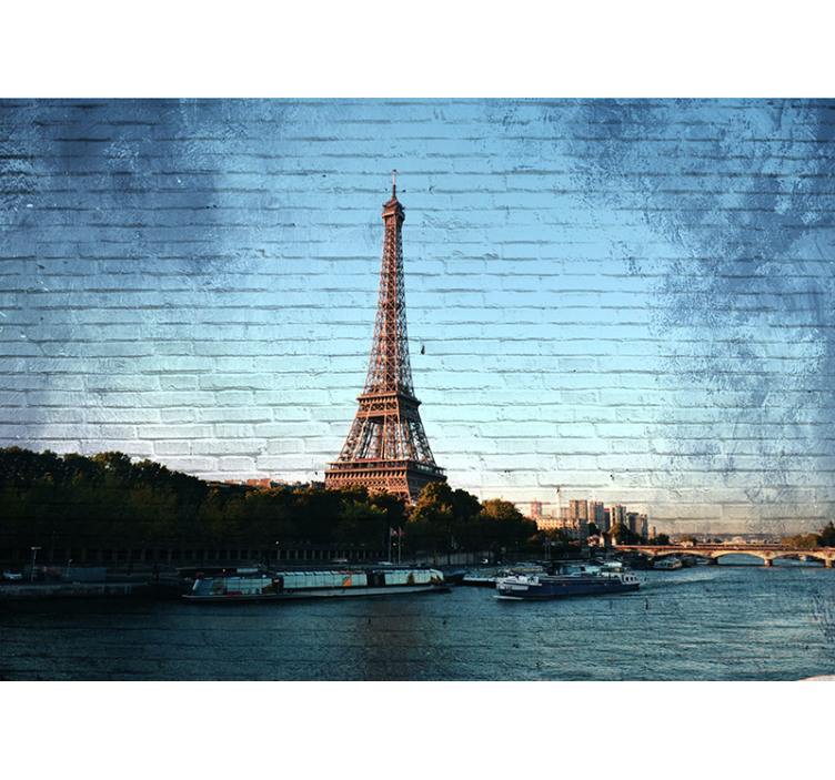 Wall mural paris eiffel tower view from below - TenStickers