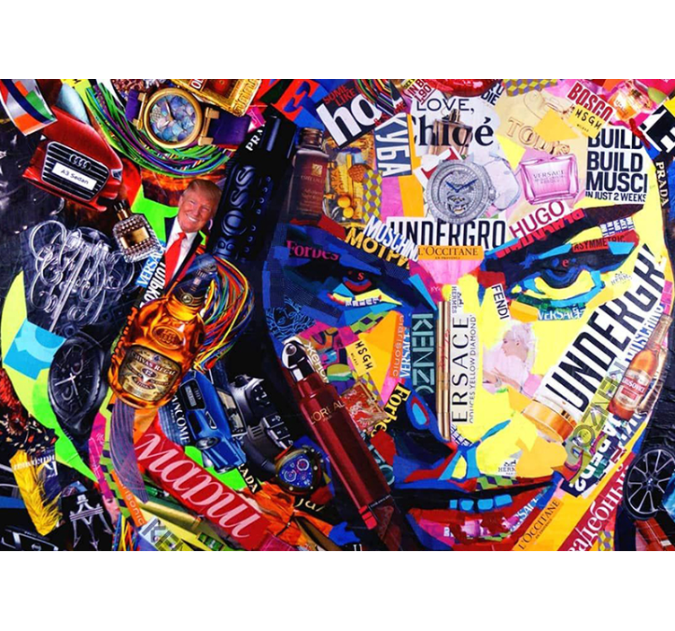 Urban art wall mural cultural brand collage - TenStickers