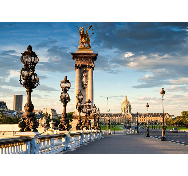 Wall mural city alexander iii bridge - TenStickers