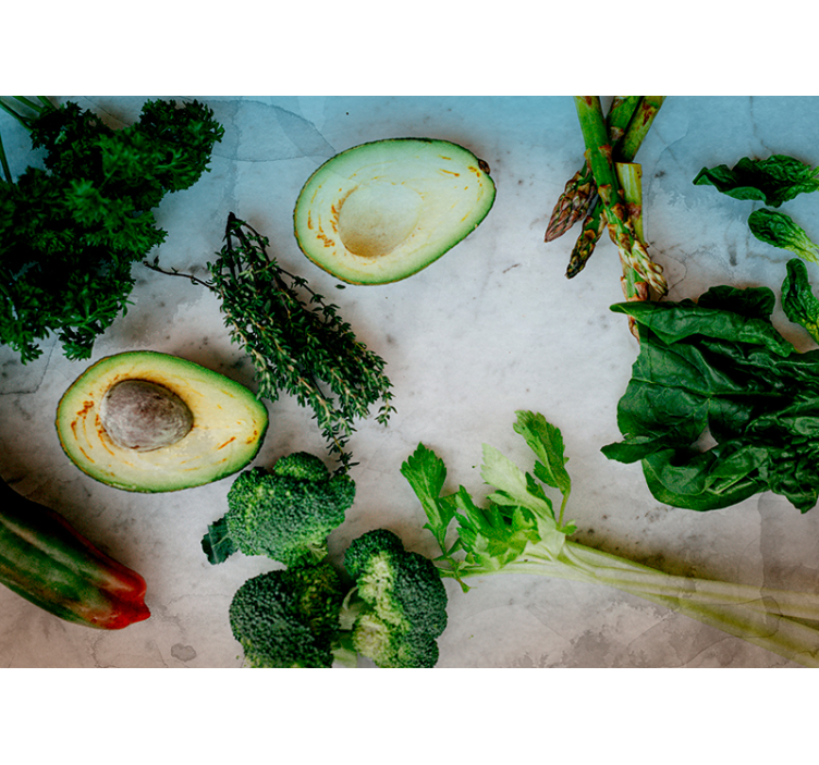 Kitchen wall mural fresh avocado design - TenStickers